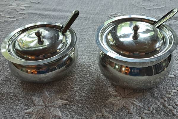 Two serving bowls for chutney and alike - Stainless Steel 1