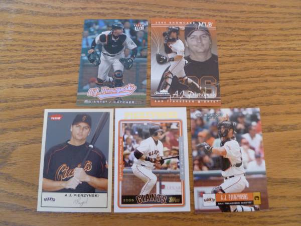 5 A. J. Pierzynski San Francisco Giants Sports Cards 1