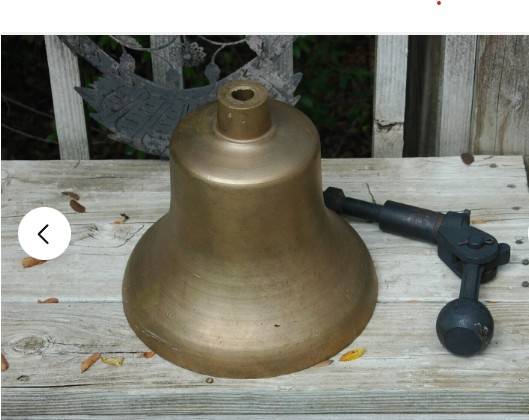 Vintage PNEUMATIC BRASS RAILROAD TRAIN ENGINE BELL AND SALEM 506 RINGE 1