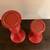 2 (14" & 10") Red Pillar Candle Holders 5 thumbnail