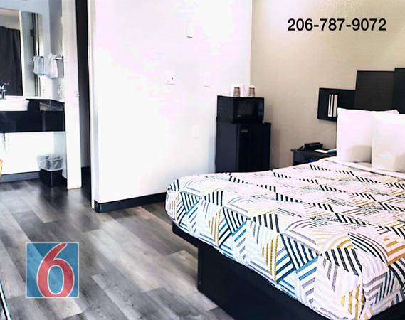 $500 / 1br - NEW SPECIAL: FLAT WEEKLY RATE! WiFi, TV, Pool, Business Center (Seattle South)63814711824897120