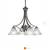 Cleveland 4-Light Graphite Chandelier, Round Chandelier with 7 in. Frosted Cryst 3 thumbnail