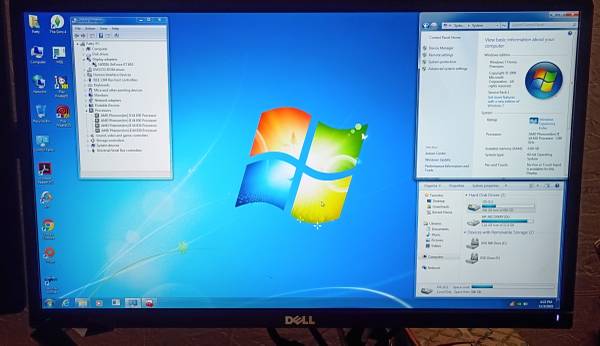 Windows 7 Large HDD Retro Desktop AMD Phenom 4 Cores 6gb RAM Nvidia610 1