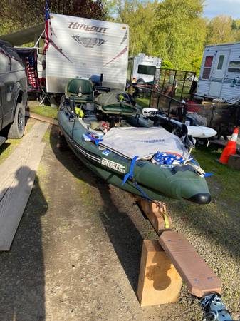 SEA EAGLE Inflatable, TWO Motors, Custom Trailer 1