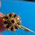 Antiques Victorian 10K Rose Gold Brooch Black Stones 4 thumbnail