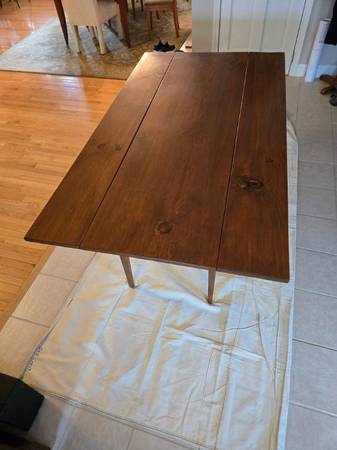 Early Antique Handcrafted Pine Harvest Table 1