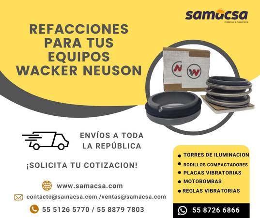 ¿BUSCAS REFACCIONES WACKER NEUSON? NOSOTROS TE AYUDAMOS A ENCONTRARLAS 1