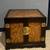 Asian-Inspired Burl Wood Accent Cabinet / End Table – Brass Hardware 1 thumbnail