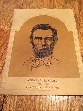 Vintage Abraham Lincoln 1809-1865 His Words and Wisdom Gettysburg 1