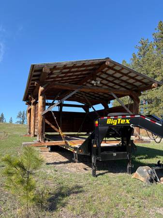20'x22' Heavy Timber Rustic Carport/Pavilion Log Frame, Metal Roof 1