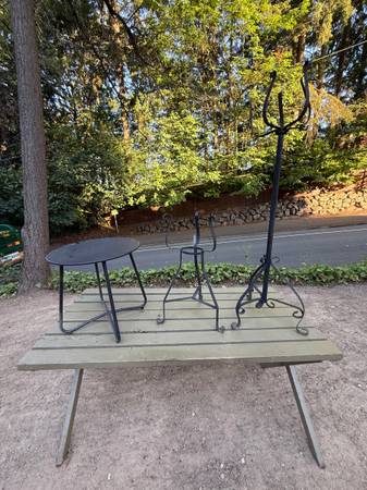 Vintage Wrought Iron Plant stands Small table $15 Each - $15 (Bellevue)63471356819457120