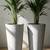Two Modern Speckled Composite Tall Concrete-Look Tapered Planters – 28” Tall 3 thumbnail