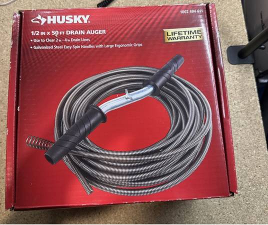 Husky Heavy Duty Manual Drain Auger 1