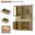 74.2'' Tall Kitchen Pantry Cabinet with Glass Doors, Large Hutched Sto 7 thumbnail