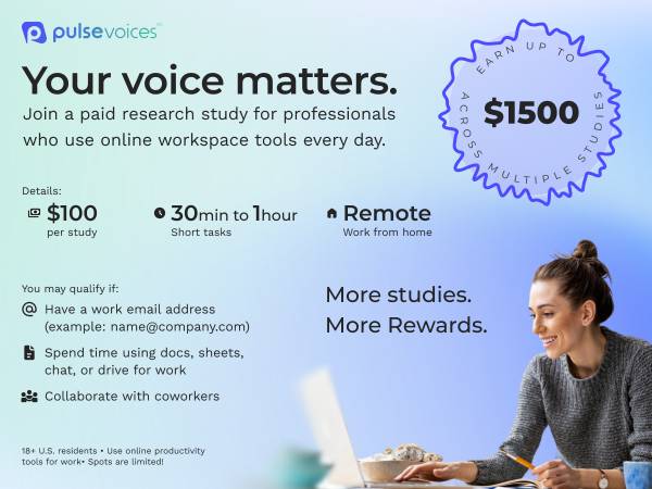 Paid Remote Research Study: up to $1500 1