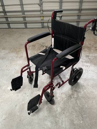 Medline Lightweight Foldable Transport Wheelchair 1