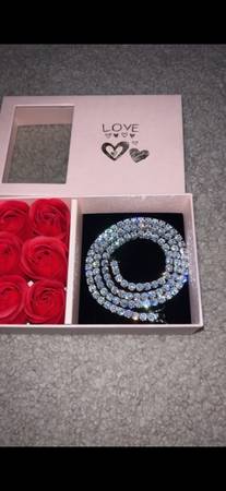 GRA certified VVS1 Moissanite Tennis chain 1