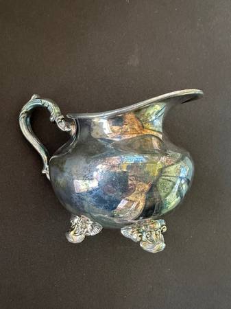 POOLE Vintage Old English Silver Gravy Bowl/Creamer 1