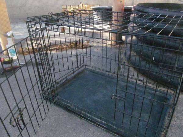 Medium folding dog crate- 2doors.63860185059587122