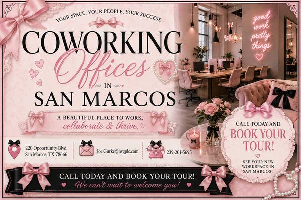 Workspaces and Co-Working spaces now available in San Marcos!! 1