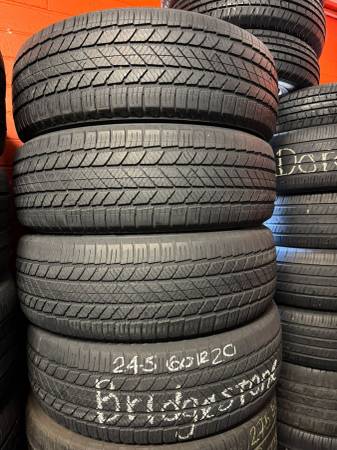 20" Tires Set of Used 245/60R20 Bridgestone 1