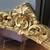 VINTAGE 1930'S CARVED GOLD PAINTED WOOD CIRCLE WALL MIRROR 3 thumbnail