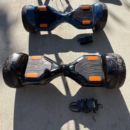 2 GOTRAX Cosmos 8.5" All-Terrain Hoverboards Barely Used w/ Chargers 1