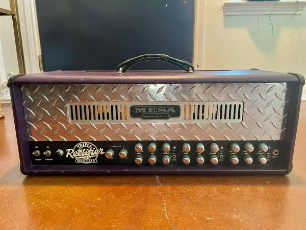 Mesa Boogie Triple Rectifier Solo Head with Custom Purple Leather 1