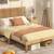 Wood bed frame w/Rattan headboard Full Size 1 thumbnail
