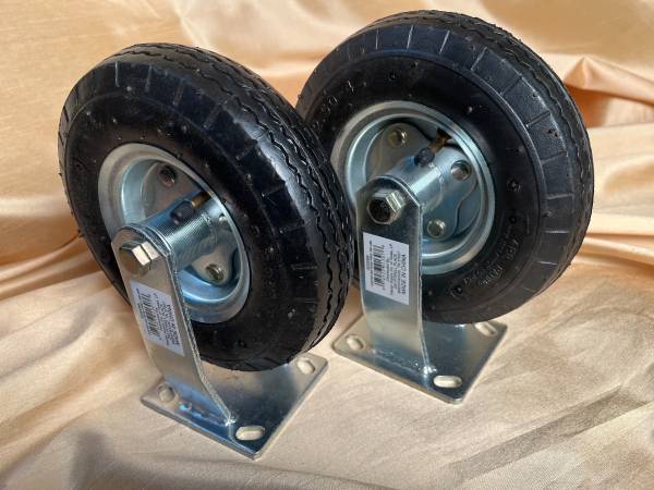 Two 8" Pnreumatic Caster Wheels 1