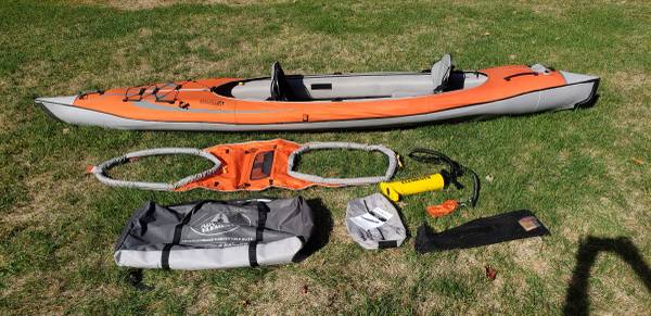 Inflatable kayak, Advanced Elements Elite convertible single or double 1