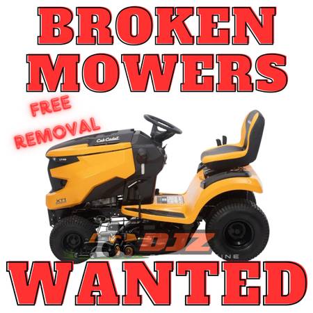 UNWANTED BROKEN RIDING MOWERS WANTED 1