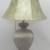 Vintage Polyresin Table Lamp with Leather Shade 3 thumbnail