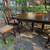 Vintage antique walnut depression dining table and 5 chairs 5 thumbnail