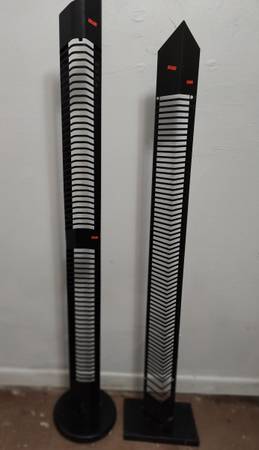 Tall Metal CD Storage Towers 1