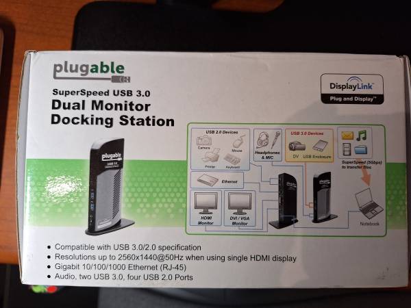 Plugable Universal Laptop Docking Station for Dual HDMI Monitors 1