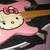 Fender Squire Strat Hello Kitty electric guitar 1 thumbnail