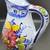 Vintage ALCOBACA Portugal Blue Floral 6" Pitcher (Flaw) 3 thumbnail