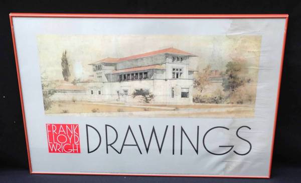 Framed Poster of Frank Lloyd Wright Drawings 1