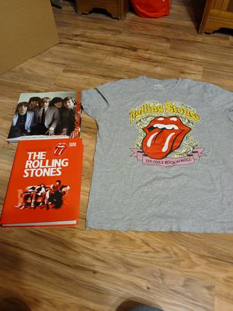 THE ROLLING STONES - 2 large hardcovers and T-SHIRT 1