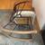 Industrial style iron and oak rocking chair 5 thumbnail
