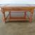 Hardwood Oval Coffee Table with Decorative 3-Piece Glass Top 3 thumbnail