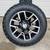 COMPLETE SET! 14" Atlas Gloss Black With 23" Desert Eagle Tire Wheel A 18 thumbnail