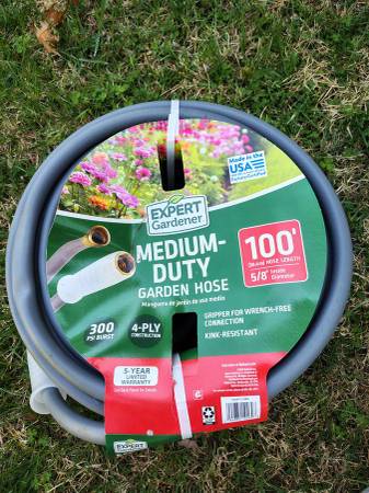 100 foot feet medium duty new garden hose 1