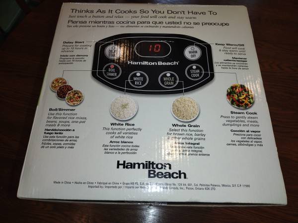 Hamilton Beach Digital Simplicity Rice Cooker and Steamer - $35 (Sevierville)63470661437185121