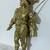VINTAGE GOLD PAINTED METAL STATUE OF A MUSKETEER HOLDING A SWORD 2 thumbnail