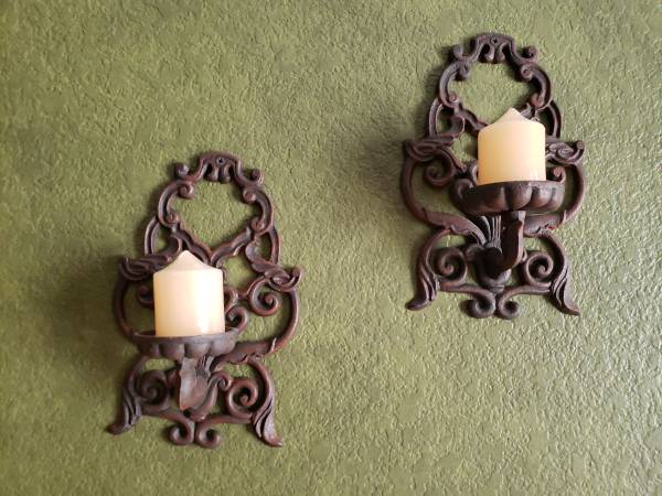 Two decorative candle sconces 1