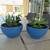 Pair Of Blue Garden Pots With Succulents 1 thumbnail