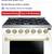 Brand new 36" 6 burner gas range white & gold 4 thumbnail