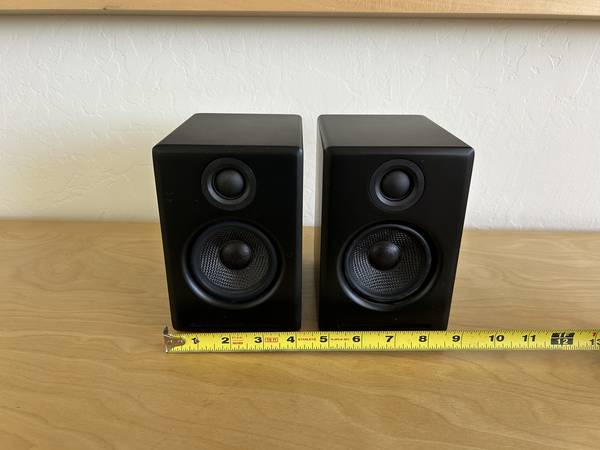 Audioengine A2 Black Wired Desktop Speakers Satin Black 1